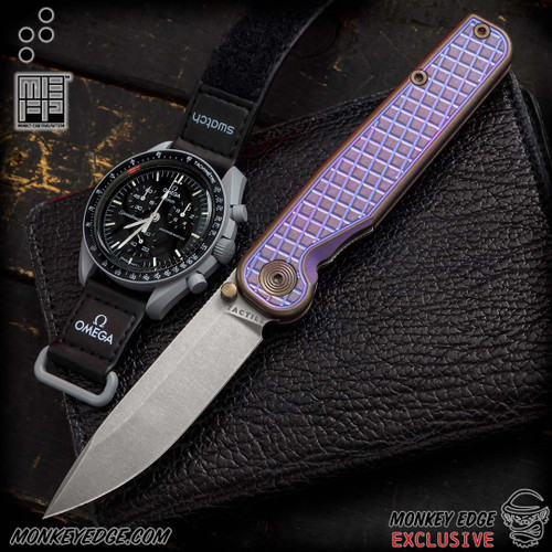 Tactile Knife Co: Rockwall Folder - Crown Royal Monkey Edge FRAG Pattern