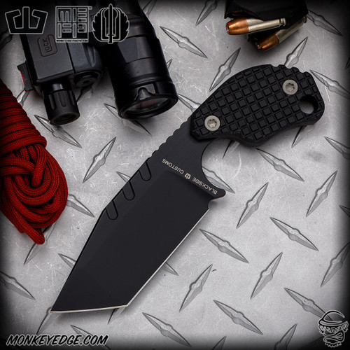 Blackside Customs: Strider SLCC Tanto - Black/Black G10 Monkey Edge FRAG Pattern