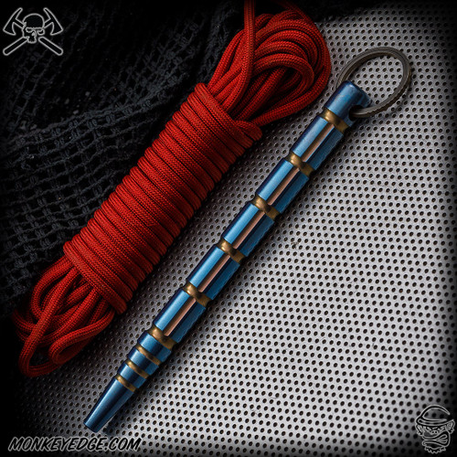RMJ Tactical Kubotan: Pokey Boi - Blue/Bronze