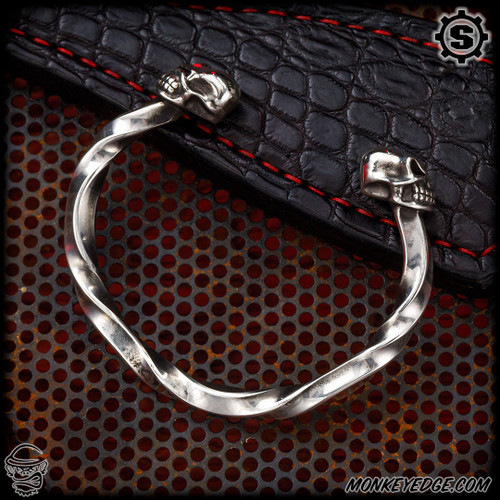 Starlingear Bracelet: Slickster Twisted Bangle - Silver