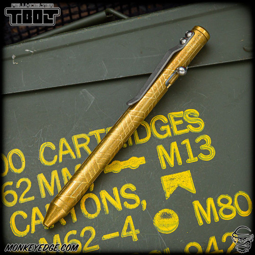 Fellhoelter TiBolt Pen - Brass Tumbled ISO