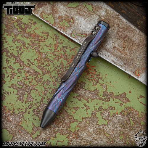 Fellhoelter TiNyBolt Pen - Mokuti Spiral Fluted w/Zirc Bolt + Tip + End Cap