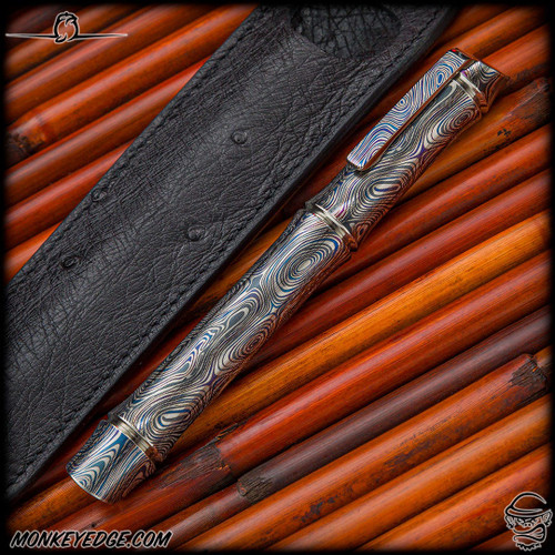 Dmitry Streltsov Pen: Hitori - Titanium Damask Engraved w/Snail