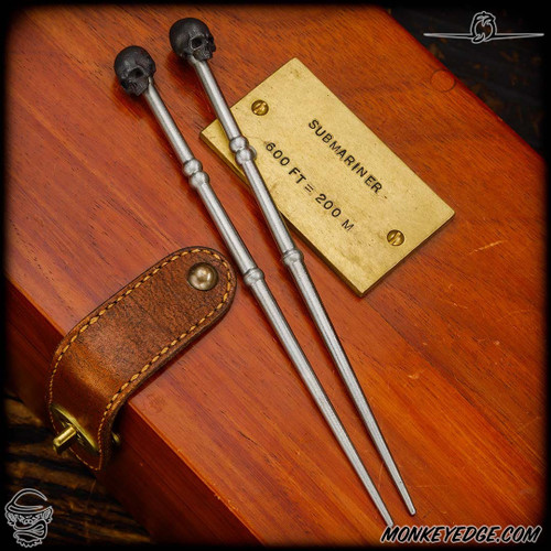 Dmitry Streltsov Travel Chopsticks: Titanium Skulls
