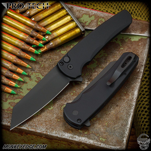 Pro-Tech Knives: Malibu Reverse Tanto - Black/Black