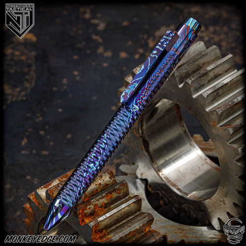 Nottingham Tactical: Standard Pen - MokuTi Carved w/Stalker Tip - Single Lock