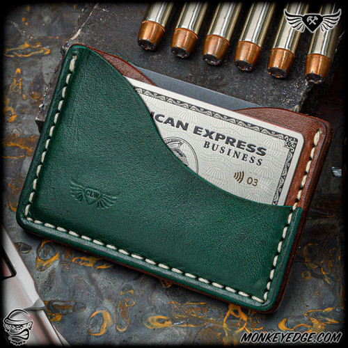 Chattanooga Leather Works Open Carry Wallet - Brown/Green