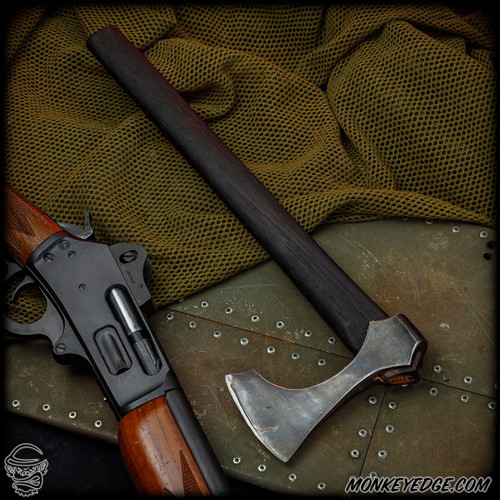 Elmer Roush: Viking Bearded Belt Axe w/Filework - Small