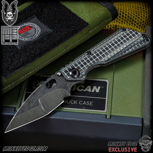 Mick Strider Custom: SnG Tanto Nightmare Trisula Grind - Black Magma/Gray Black Monkey Edge FRAG Pattern (MSC0430)