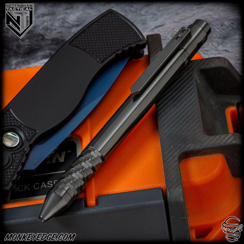 Nottingham Tactical: Standard Pen - Zirconium w/Carved Grip - Single Lock