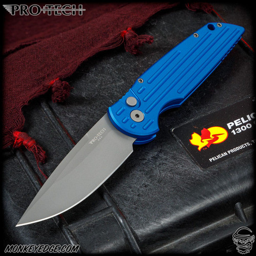 Pro-Tech Knives: TR-3 - Blasted/Blue