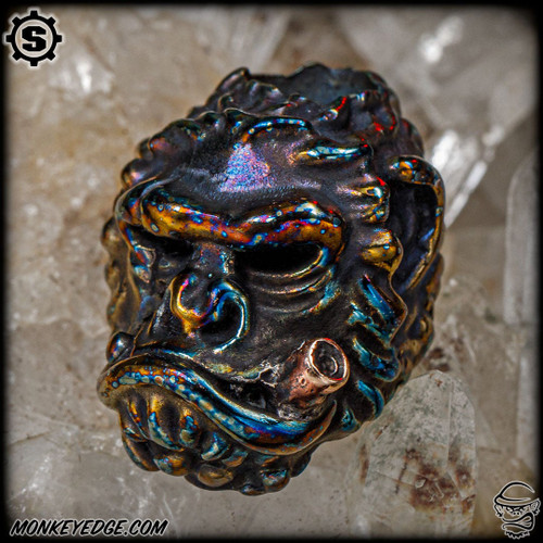 Starlingear Bead: The Boss Chimp - Cobalt/Copper