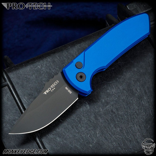 Pro-Tech Knives: SBR (Les George Design) - Black DLC/Blue