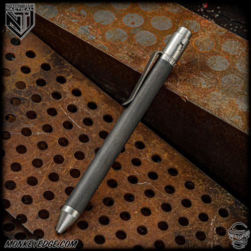 Nottingham Tactical: G2 Full Size Pen - Titanium/Carbon Fiber Tumbled - Single Lock