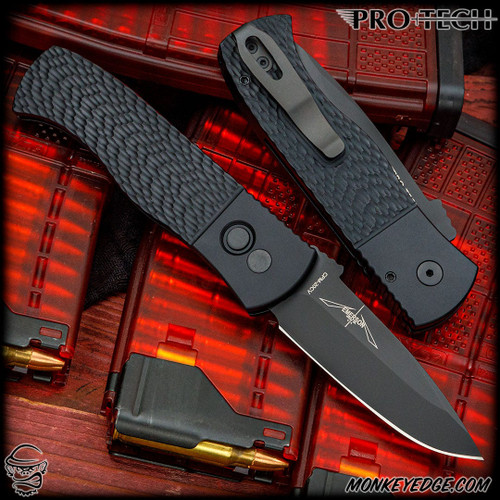 Pro-Tech Knives: CQC-7 Auto Spearpoint - Black DLC/Black Left Handed