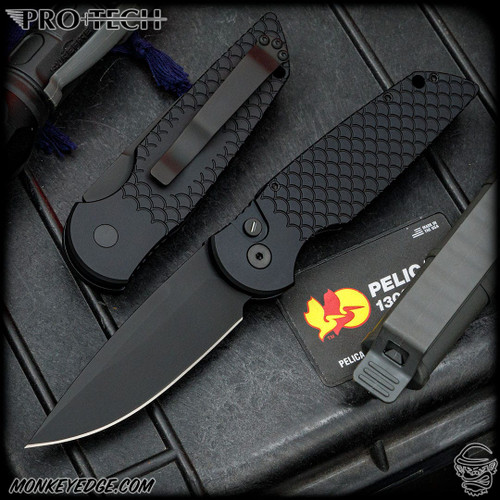 Pro-Tech Knives: TR-3 X1 Operator - Black/Black w/Tritium Insert