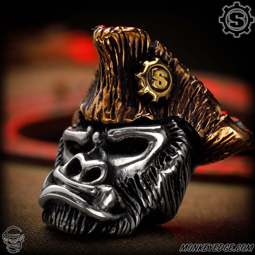 Starlingear Bead: Pirate Chimp - Silver/Copper/Brass (SG3642)
