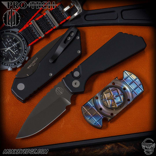 Pro-Tech Knives: Strider PT Auto - Smoke Grey DLC/Black