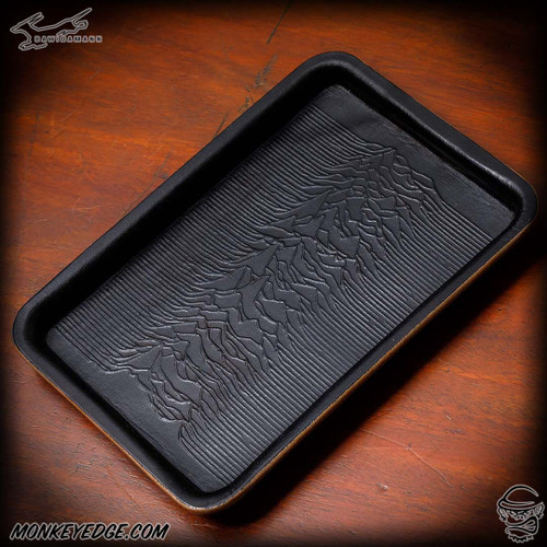 Bawidamann Valet Tray: Embossed - Two Tone Black/Natural
