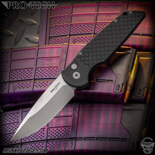 Pro-Tech Knives: TR-3 - Two Tone/Black Fish Scale