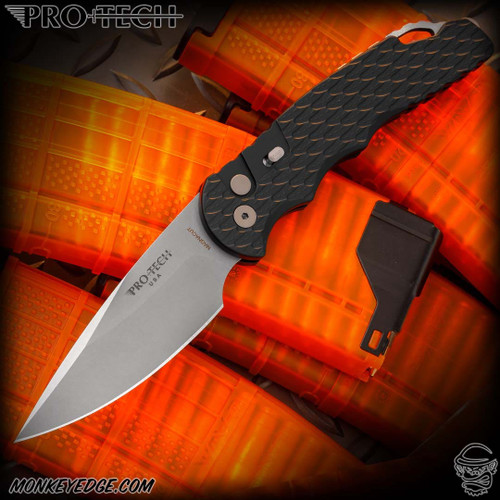 Pro-Tech Knives: TR-4 - Stonewashed/Black Textured