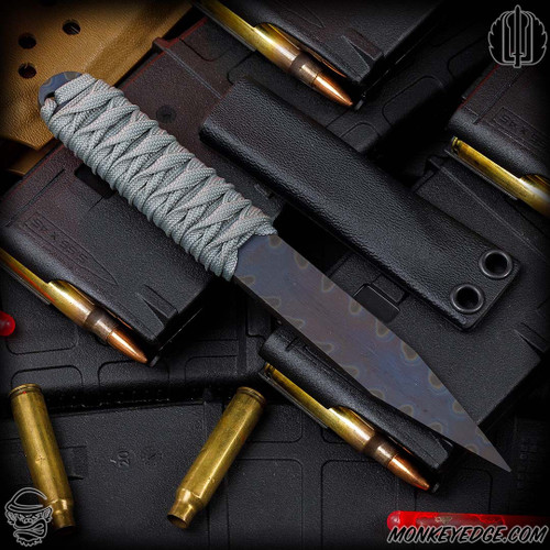 Strider Knives Fixed: LM Nail - Flamed/Grey Cord Wrapped (6.5 inch Titanium)