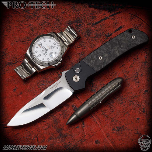 Pro-Tech Knives Custom: ATCF Auto - Two Tone/Black w/Fatcarbon Inlays