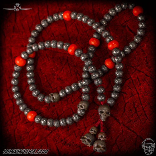 Dmitry Streltsov Rosary: Lucky Damask - Titanium/Coral