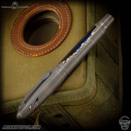 Dmitry Streltsov Pen: Ace Shark - Titanium Matte/Blue (DSP0610)