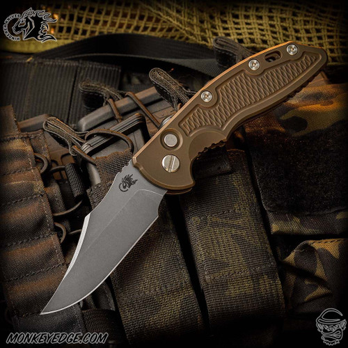 Hinderer Knives: XM-18 3.5 inch Auto Bowie - Battle Bronze