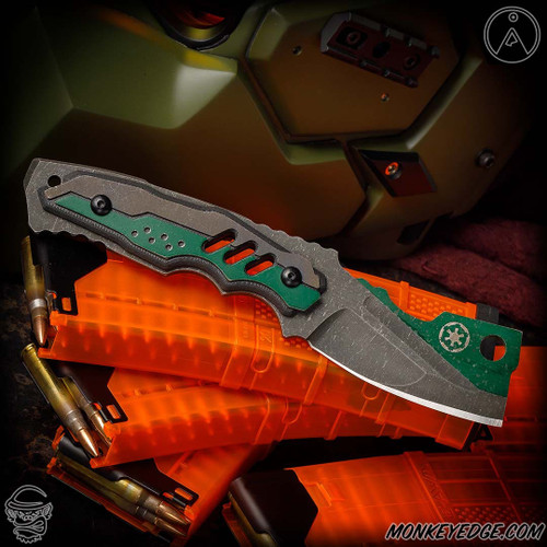 TAS Knives Fixed Blade: Butcherling - Acidwashed/Green