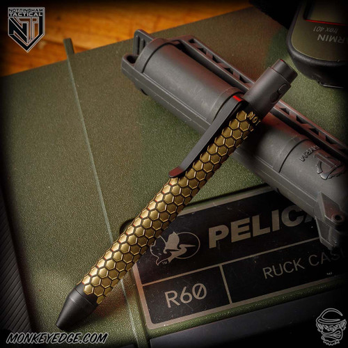 Nottingham Tactical Pen: Standard - Brass Two Tone - Honey Badger - Single Lock