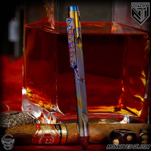 Nottingham Tactical Pen: Standard - ZircuTi w/ZircuTi Machined Clip - Trifecta - Single Lock