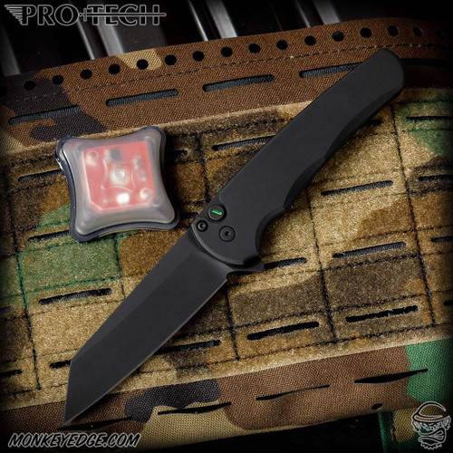 Pro-Tech Knives: Malibu Reverse Tanto Operator - Black/Black