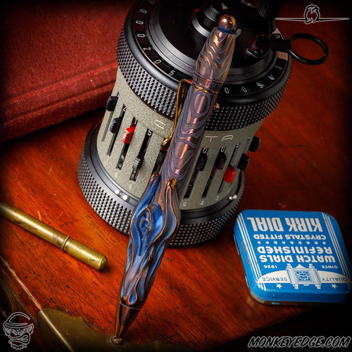 Dmitry Streltsov Pen: Amelia Spooky - Titanium Damask Engraved (DSP0620)