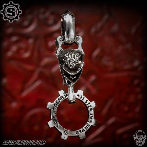 Starlingear Pendant: Count Chimpula Halloween 2024 Limited w/Gear Hoop - Silver