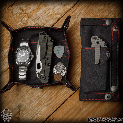 PNW Bushcraft EDC Tray: Waxed Canvas - Black/Red Monkey Edge Exclusive