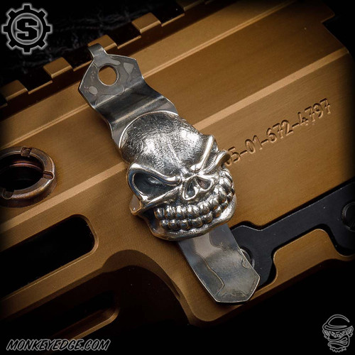 Steel Flame x Starlingear: Strider Knives Pocket Clip - Silver Slickster