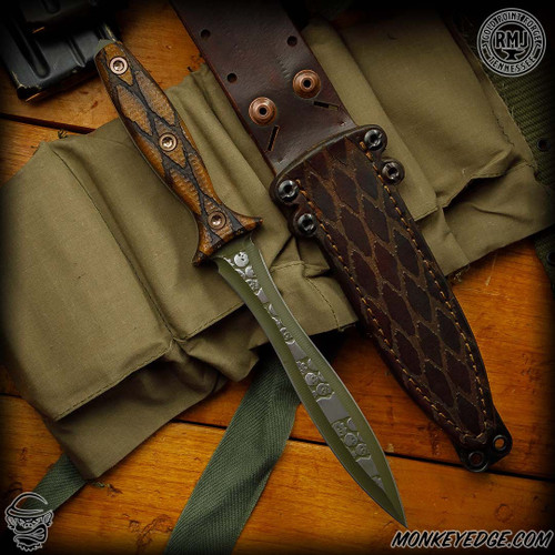 RMJ Tactical: Gold Point Custom Jungle Dagger - Snakeskin
