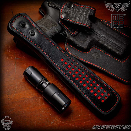 Chattanooga Leather Works: RMJ Tactical Mob Boss Sap - Black/Red Monkey Edge FRAG Pattern