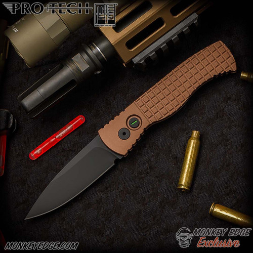 Pro-Tech Knives: TR-2 Desert Operator - Black/FDE Monkey Edge FRAG Pattern