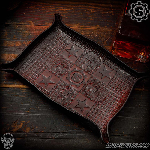 Starlingear Ryk Maverick Custom Valet Tray - Medium Embossed Slickster Monkey Edge FRAG Pattern