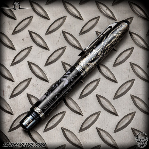 Dmitry Streltsov Pen: Ace - Titanium/Horn Alien Engraved (DSP0630)