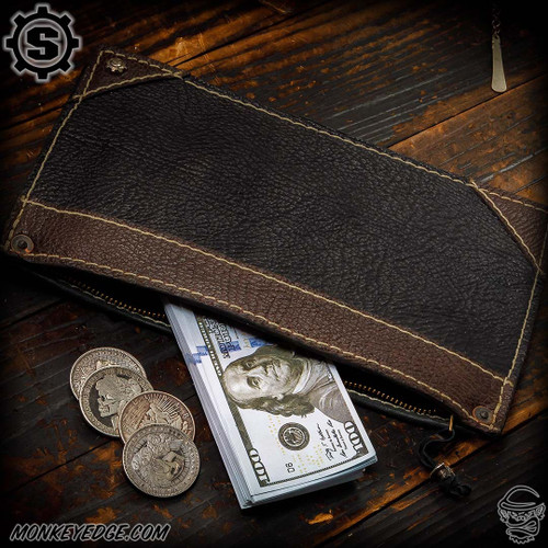 Starlingear Leather Bank Bag - Shark w/Red Lining