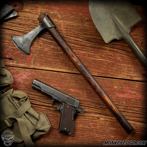 Elmer Roush: Viking Belt Axe w/Filework - Hickory (ERB0212)