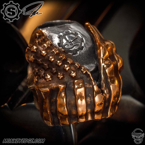 Starlingear Bead: Slickster Old Glory - Silver/Copper (SG3776)