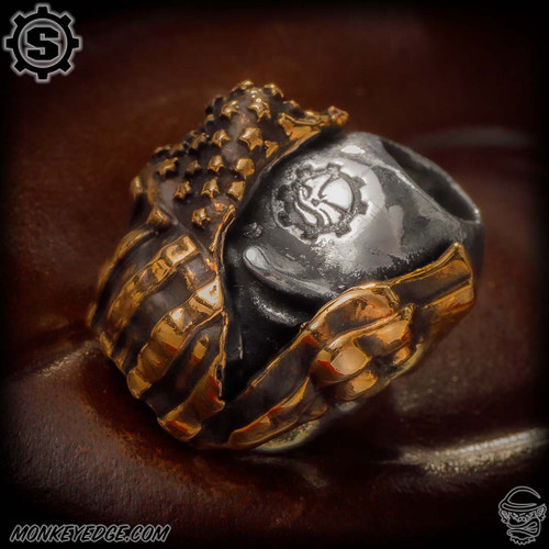 Starlingear Bead: Slickster Old Glory - Silver/Copper (SG3781)