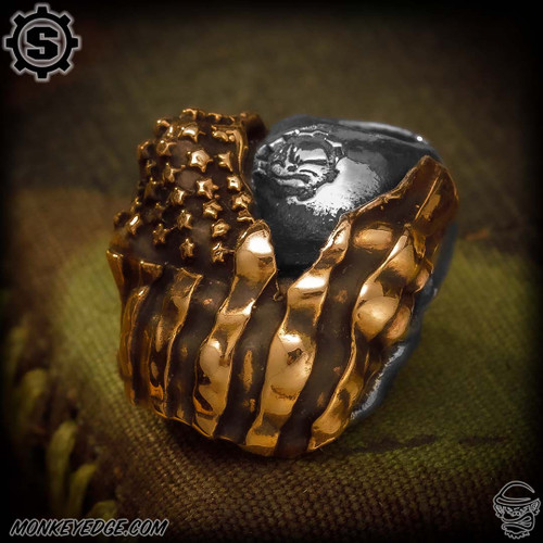 Starlingear Bead: Slickster Old Glory - Silver/Copper (SG3786)