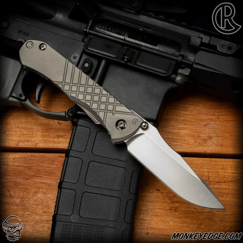 Chris Reeve Knives Folder: Umnumzaan - Drop Point Glass Blasted LEFT HANDED