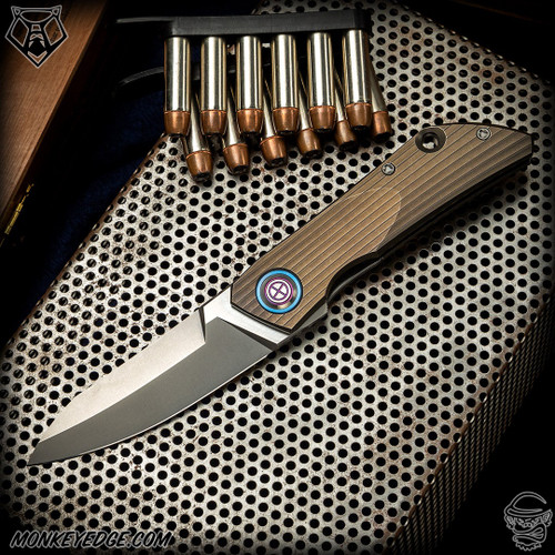 Shirogorov Knives x Dmitry Sinkevich: Fat Strip - Tumbled/Bronze